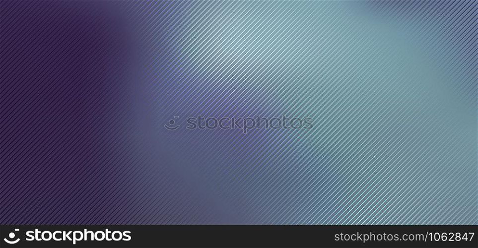 Abstract blue gradient blurred background with diagonal lines pattern texture. Vector illustration