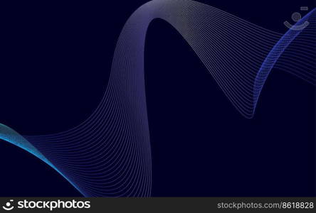 Abstract Blue Gradient Color technology Line wave background Vector Illustration