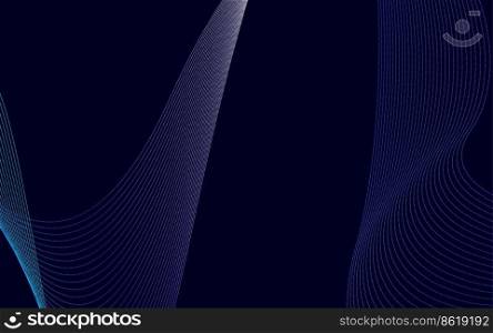 Abstract Blue Gradient Color technology Line wave background Vector Illustration