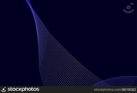 Abstract Blue Gradient Color technology Line wave background Vector Illustration