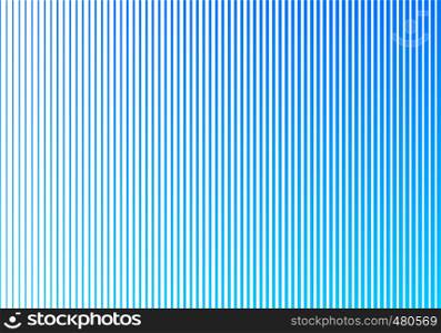 Abstract blue gradient color vertical lines pattern on white background. Halftone style design. Vector illustration