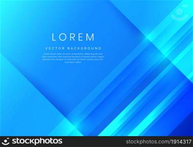Abstract blue gradient geometric diagonal background. Minimal style. You can use for ad, poster, template, business presentation. Vector illustration