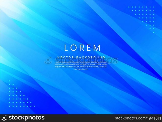 Abstract blue gradient geometric diagonal background. You can use for ad, poster, template, business presentation. Vector illustration