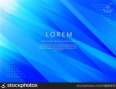 Abstract blue gradient geometric diagonal background. You can use for ad, poster, template, business presentation. Vector illustration