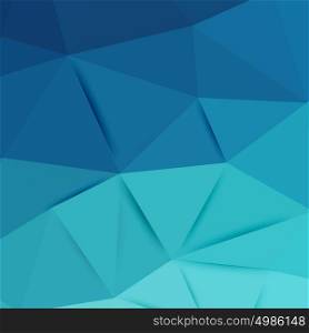 Abstract blue graphic art. Abstract blue graphic art. Vector polygonal background with triangle