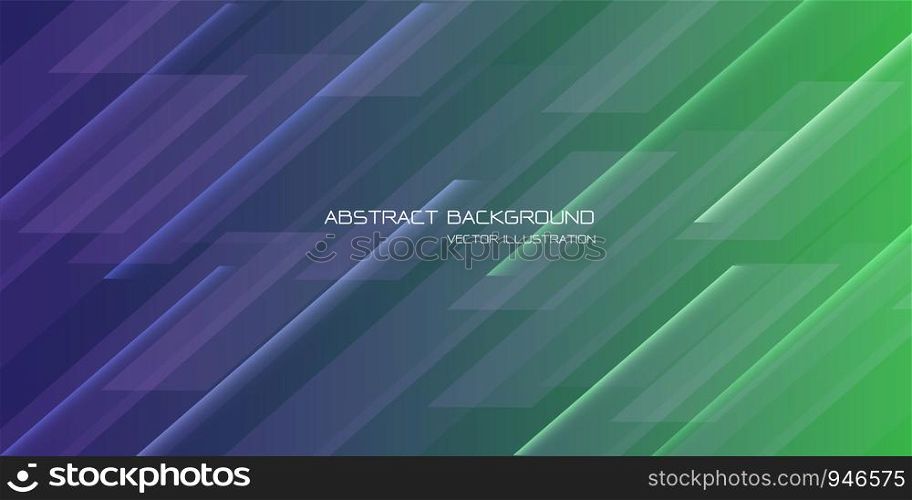 Abstract blue green line geometric pattern design modern futuristic background vector illustration.