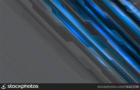 Abstract blue grey cyber circuit line with blank space design modern futuristic technology background vector illustration.