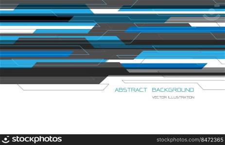 Abstract blue grey cyber geometric overlap on white with blank space for text design modern luxury technology futuristic background vector illustration.
