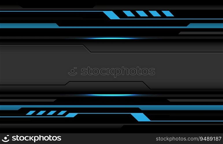 Abstract blue grey line cyber circuit geometric banner futuristic technology design ultramodern creative background vector 
