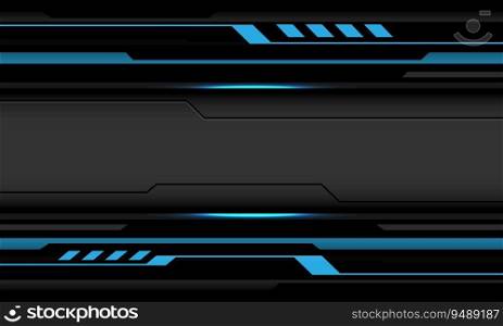 Abstract blue grey line cyber circuit geometric banner futuristic technology design ultramodern creative background vector 