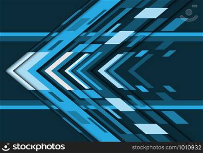 Abstract blue grey tone arrow geometric direction design modern futuristic technology background vector illustration.