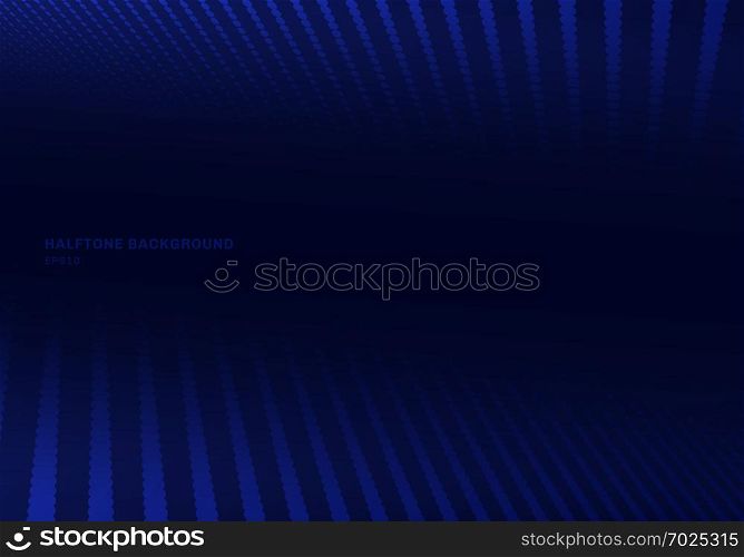 Abstract blue halftone on dark background and texture. Dots lines pattern. Vector illustration