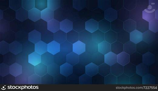 Abstract blue hexagon futuristic pattern design background. Use for ad, poster, artwork, template design, print. vector eps10