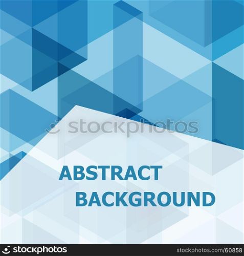 Abstract blue hexagon template background, stock vector