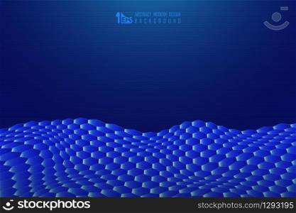 Abstract blue hexagonal pattern mesh design on technology template background. Decorate for ad, poster, artwork, template design, print. illustration vector eps10