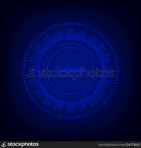 Abstract blue interface of technology artwork design decorative style. Overlapping for digital style background. Illustration vector
