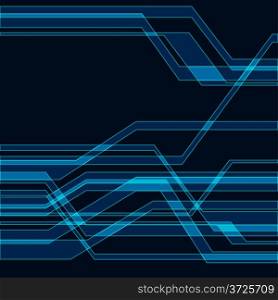 Abstract blue intersecting stripes technology background with copy space. EPS10 file.