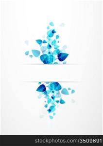 Abstract blue leaves background