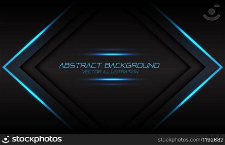 Abstract blue light flame arrow banner on dark grey design modern luxury futuristic background vector illustration.