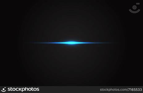 Abstract blue light flare effect on black background luxury vector illustration.