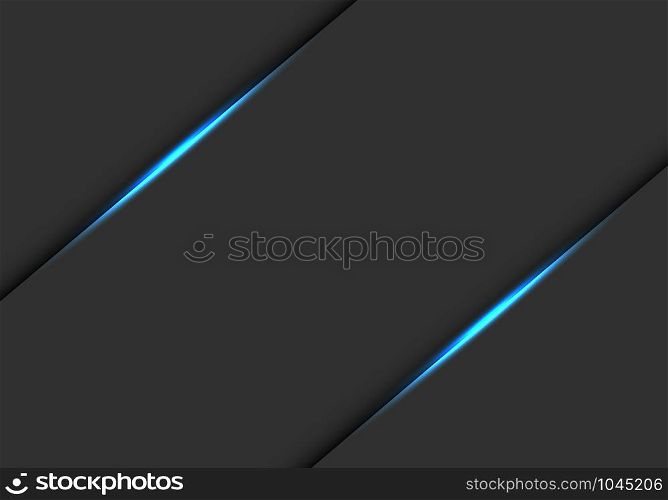 Abstract blue light line on dark grey design modern futuristic technology background vector illustration.