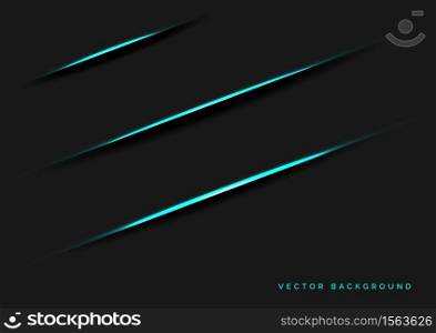 Abstract blue light line shadow on black background with space for text. Technology concept. Vector illustration