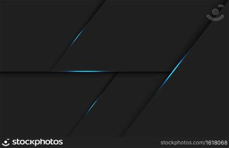 Abstract blue light line shadow on dark grey design modern futuristic technology background vector illustration.