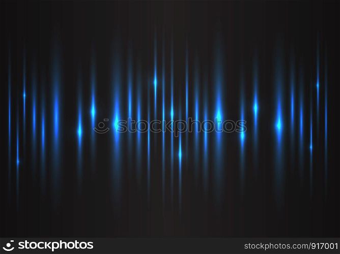 Abstract blue light speed power technology energy on black futuristic background vector illustration.