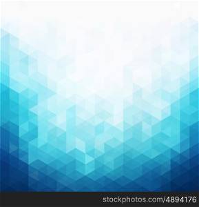 Abstract blue light template background. Abstract blue light template background. Triangles mosaic