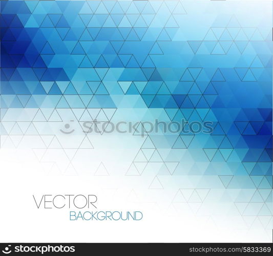 Abstract blue light template background. Abstract blue light template background with triangle pattern