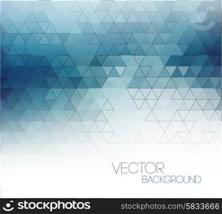 Abstract blue light template background. Abstract blue light template background with triangle pattern