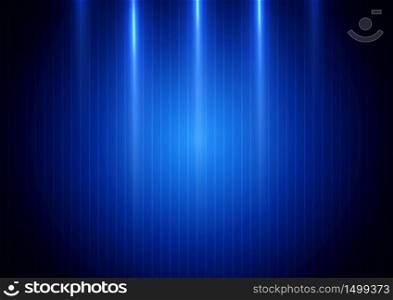 Abstract blue light vertical on blue background. Technology concept. Vector illustration