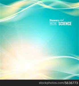 Abstract blue lights for science background. Vector illustration
