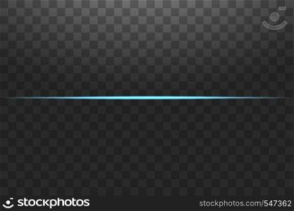 Abstract blue lights lines on transparent background vector illustration. Easy replace use to any image. A bright flash of light on the line.. Abstract blue lights lines on transparent background vector illustration. A bright flash of light on the line