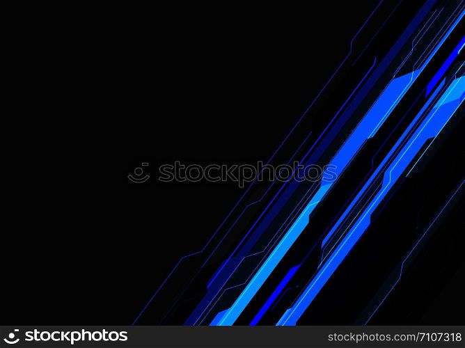 Abstract blue line circuit technology on grey blank space design modern futuristic background vector illustration.