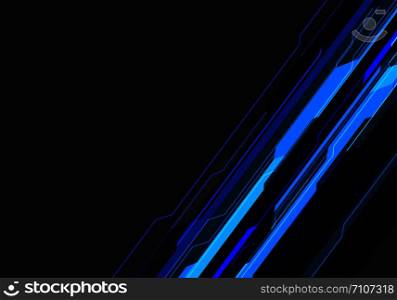 Abstract blue line circuit technology on grey blank space design modern futuristic background vector illustration.