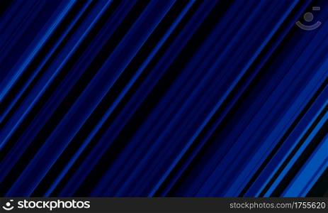Abstract blue line speed dynamic on black background vector illustration.