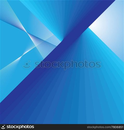 Abstract blue lines background. Vector illustration.