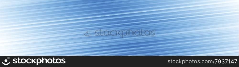 Abstract blue lines panoramic horizontal vector background.