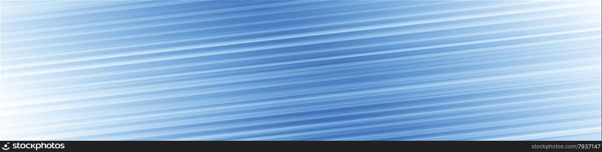 Abstract blue lines panoramic horizontal vector background.