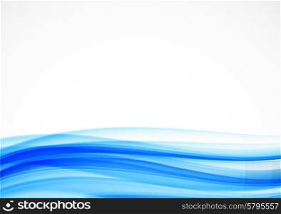 Abstract blue motion wave vector bright background. Abstract blue background