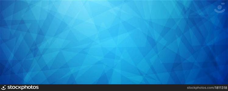 Abstract blue overlapping triangle background