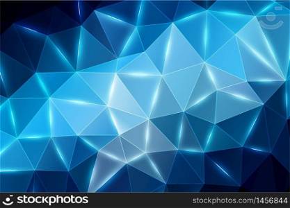 Abstract blue polygonal background.