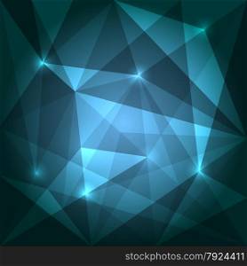 Abstract blue polygonal backround.