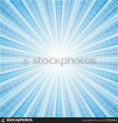 Abstract blue radial rays tile vector background