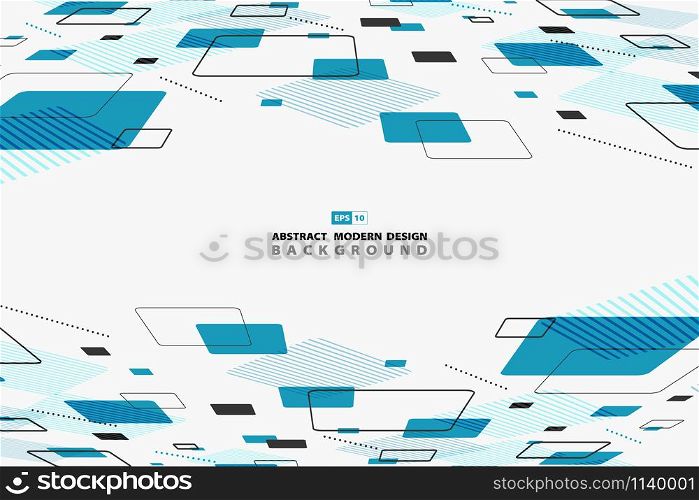 Abstract blue shape of geometric pattern design decoration perspective background. Use for poster, artwork, ad, template design. illustration vector eps10