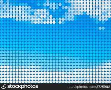 Abstract blue sky and clouds round tile background