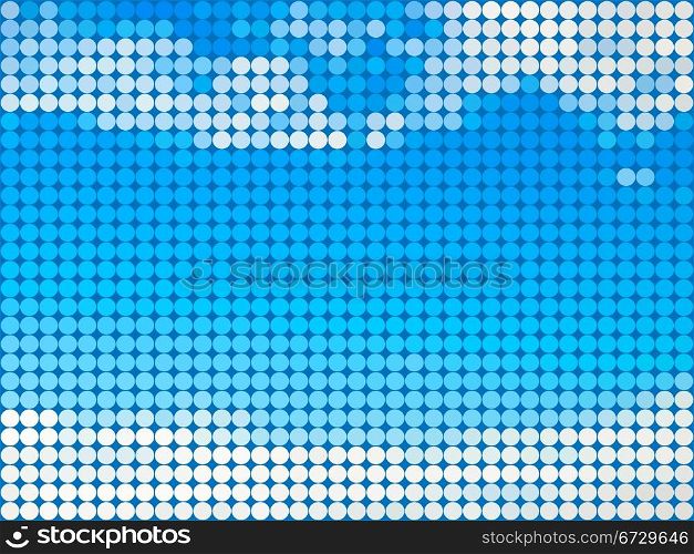 Abstract blue sky and clouds round tile background