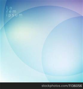 Abstract blue sky blurred with circles overlay background. Vector illustration
