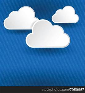 abstract blue sky clouds background vector illustration